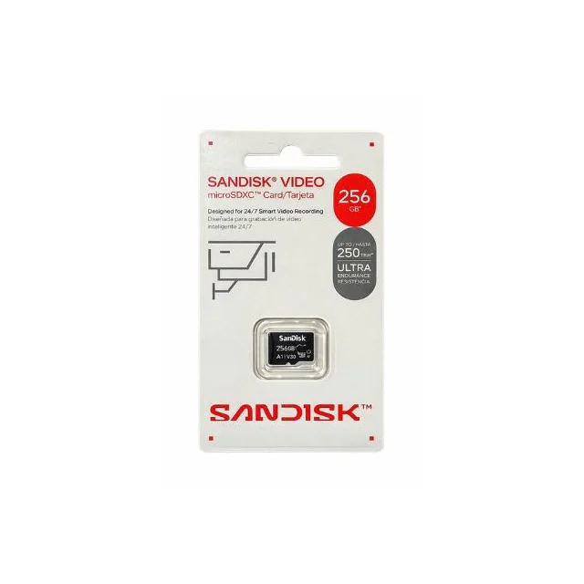 Tarjeta microSD para videovigilancia de 256 GB SanDisk — SD-SDQAS5256G