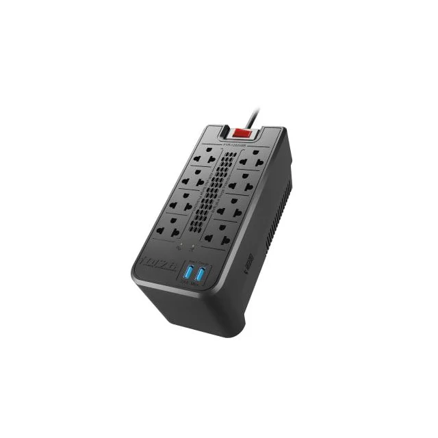 Estabilizador de 1200 VA con 8 tomas y USB Forza — FZ-FVR-1222USB