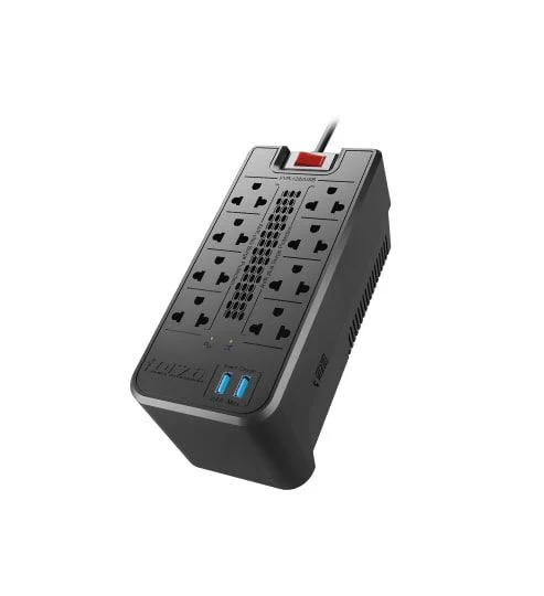 Estabilizador de 1200 VA con 8 tomas y USB Forza — FZ-FVR-1222USB